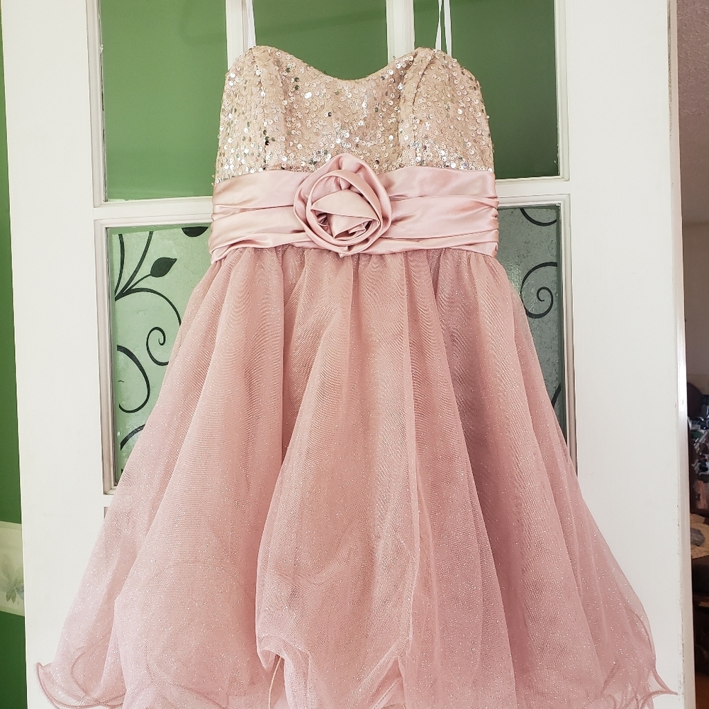 Deb prom dress size 7 color rose new with tags